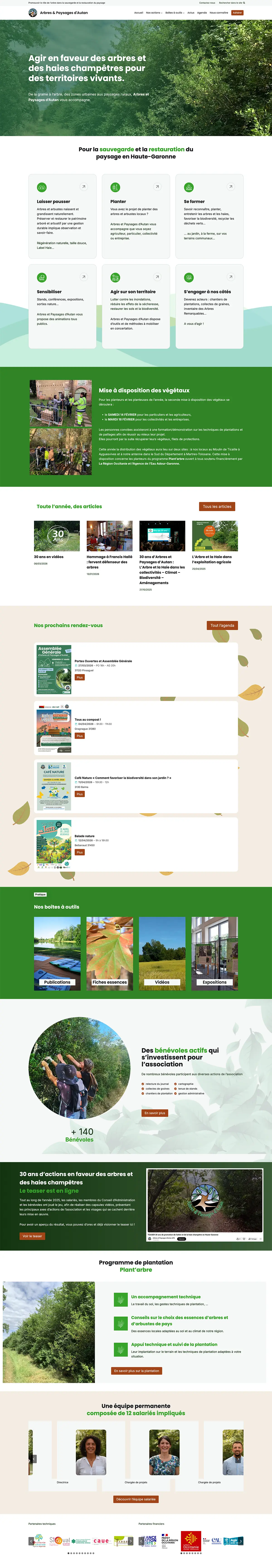 Capture du projet Arbres et paysages d’Autan — Partager les ressources, simplement