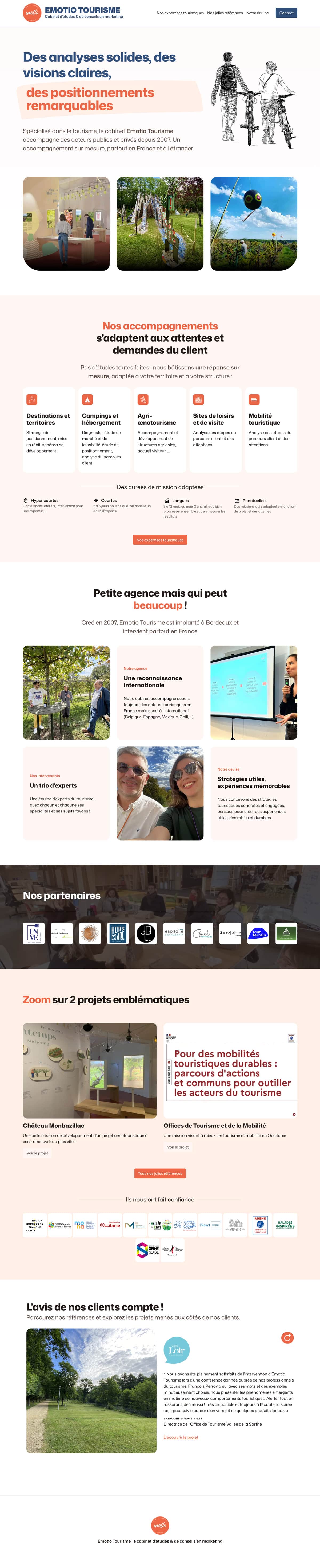Capture du projet Emotio Tourisme — Mettre la stratégie en mouvement