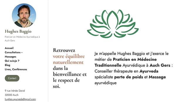 Refonte site Hugues Baggio