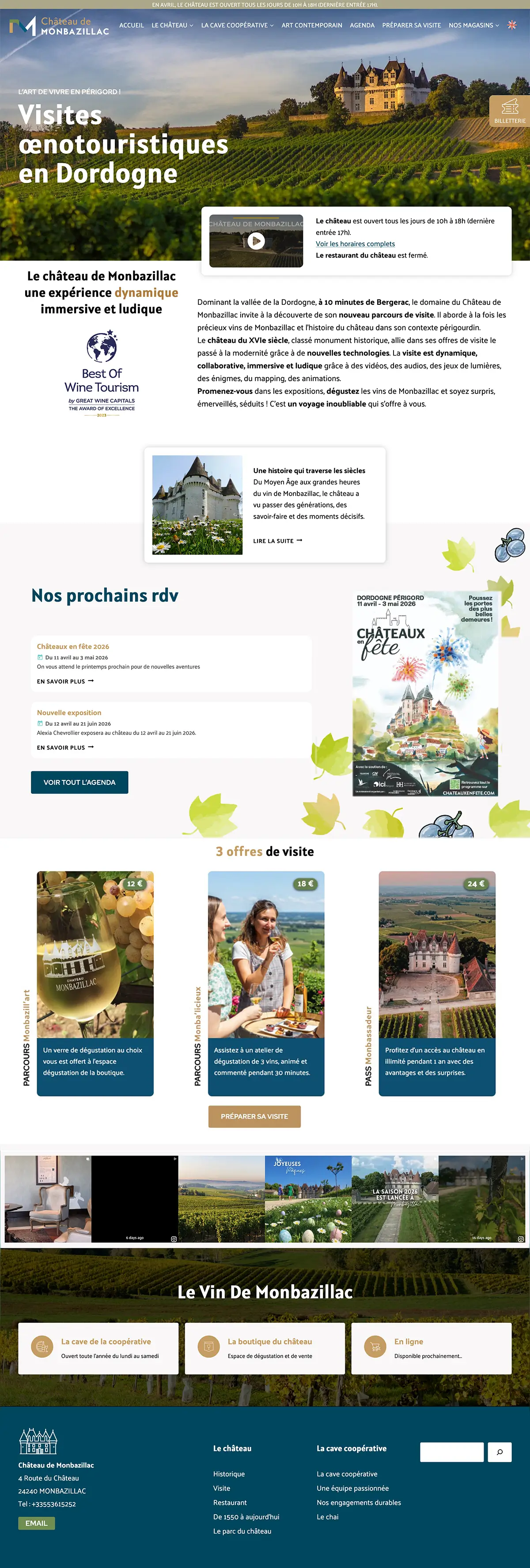 Capture du projet Château de Monbazillac — Un site qui évolue avec le lieu